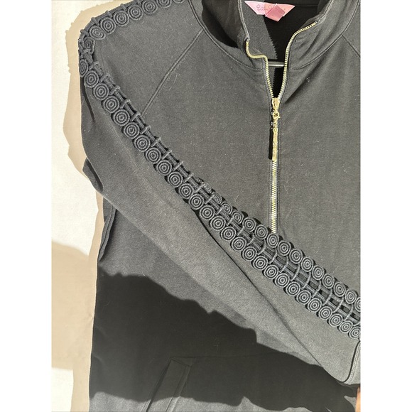 Lily Pulitzer Embroided Popover Black XS - Picture 4 of 9